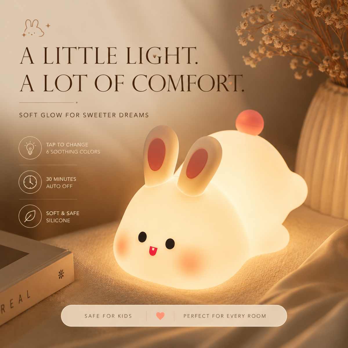 Zuvios LumiBunny™ — A Gentle Companion for Screen-Free Bedtime