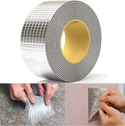 Leakage Repair Waterproof Tape for Pipe Roof Water Leakage Solution Aluminum (5cmx5m)