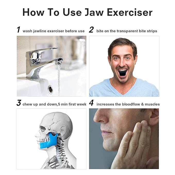 Jaw Trainer Easy To Use Face Chin Mouth Exerciser Fitness