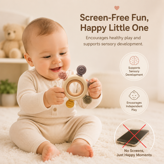 Zuvios™ Screen-Free Silicone Baby Teether & Sensory Toy
